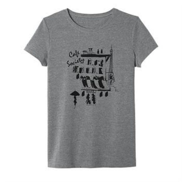 Avon Tops - AVON Brigitte Tee "Cafe Society Graphic Tee" ~ Size M (8-10) ~ NEW!!!